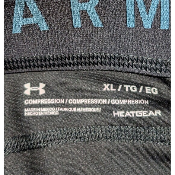Under Armour Size XL HeatGear Leggings Cropped Fitted Compression EUC - Picture 5 of 8